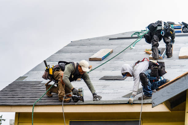 Professional Gutter Installation technician working in Yarmouth, ME